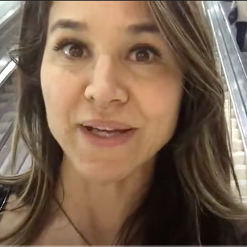 denice duff with a stairwell behind her