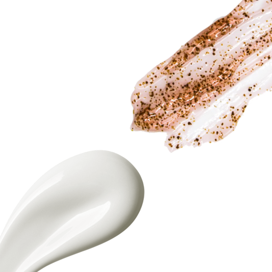 smears of BAMBOO POLISH and MARINE PEARL CREAM