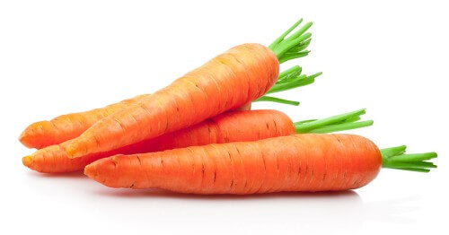 an image of 4 carrots on a white background