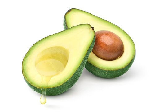 an image of an avocado cut open