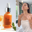 woman applying BAKUCHIOL WONDER SERUM to her neck area.