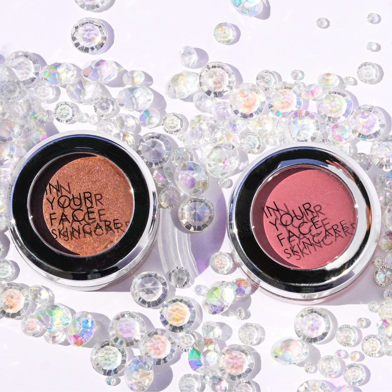 Image of the bronzy-colored SHIMMER and rose-toned COLOR