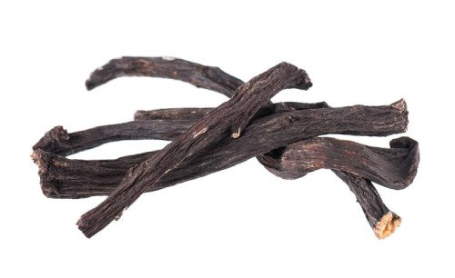 comfrey root on a white background
