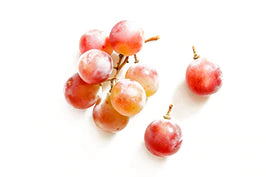 grapeseed oil fruits on white background
