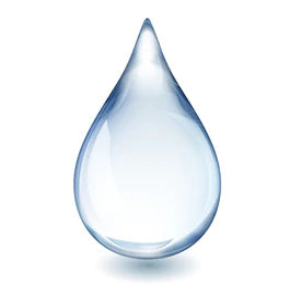 a drop of water on a white background
