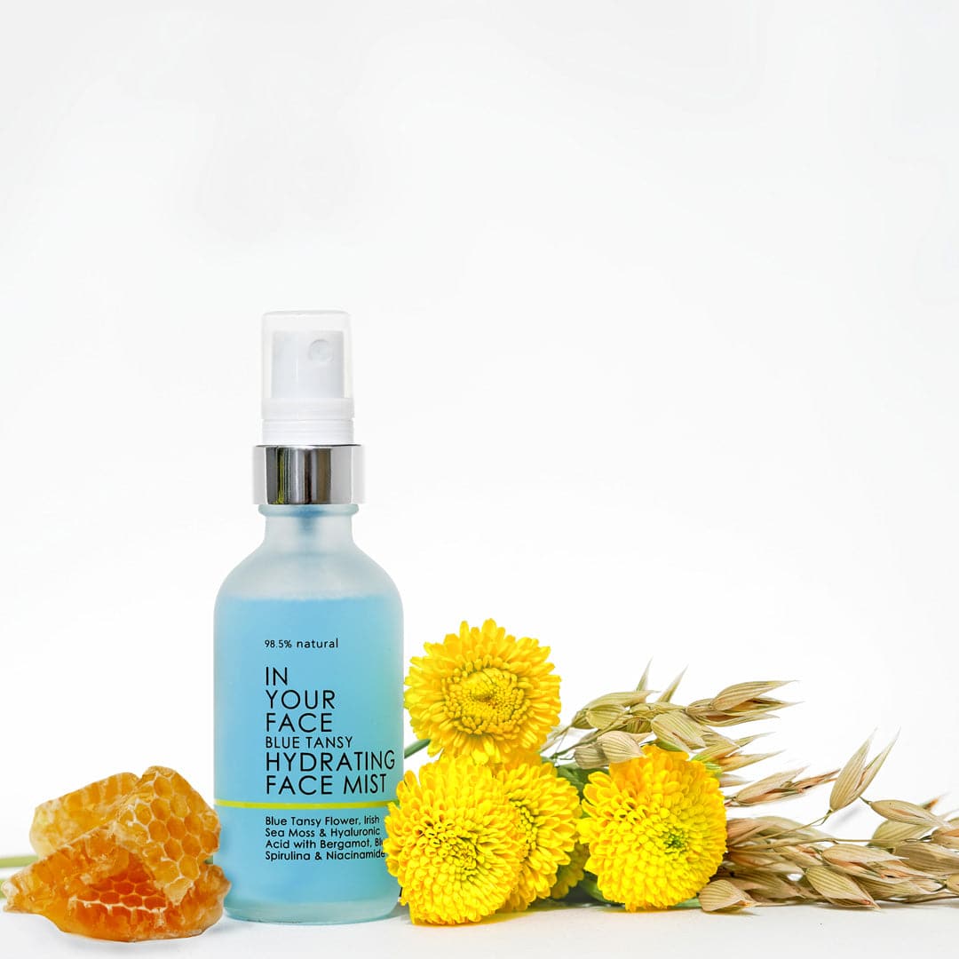 BLUE TANSY MIST with flower, oats, honey