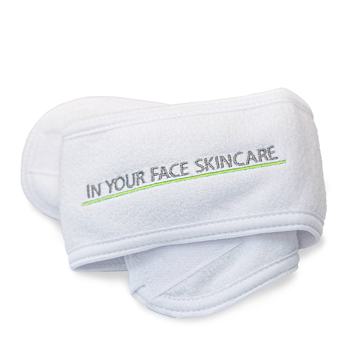 an image of the IN YOUR FACE SKINCARE velcro hair wrap on a white background
