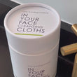 showing how the CLEANSING CLOTHS expand in water.