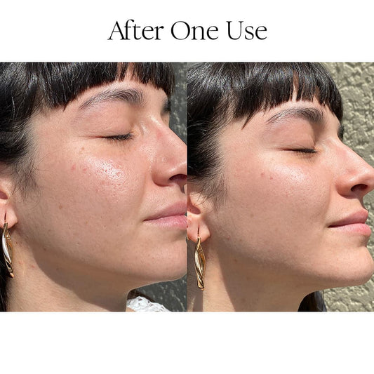 Before and after of the MARINE PEARL CREAM.