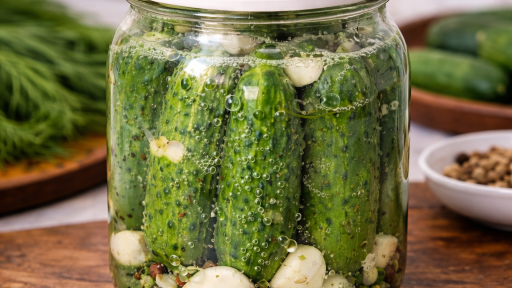 photo of a jar of pickles