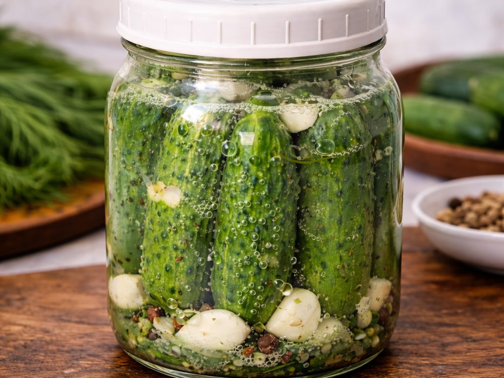 photo of a jar of pickles