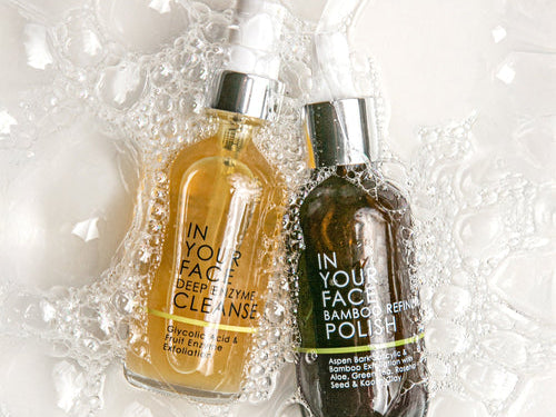 Exfoliators in soapy water