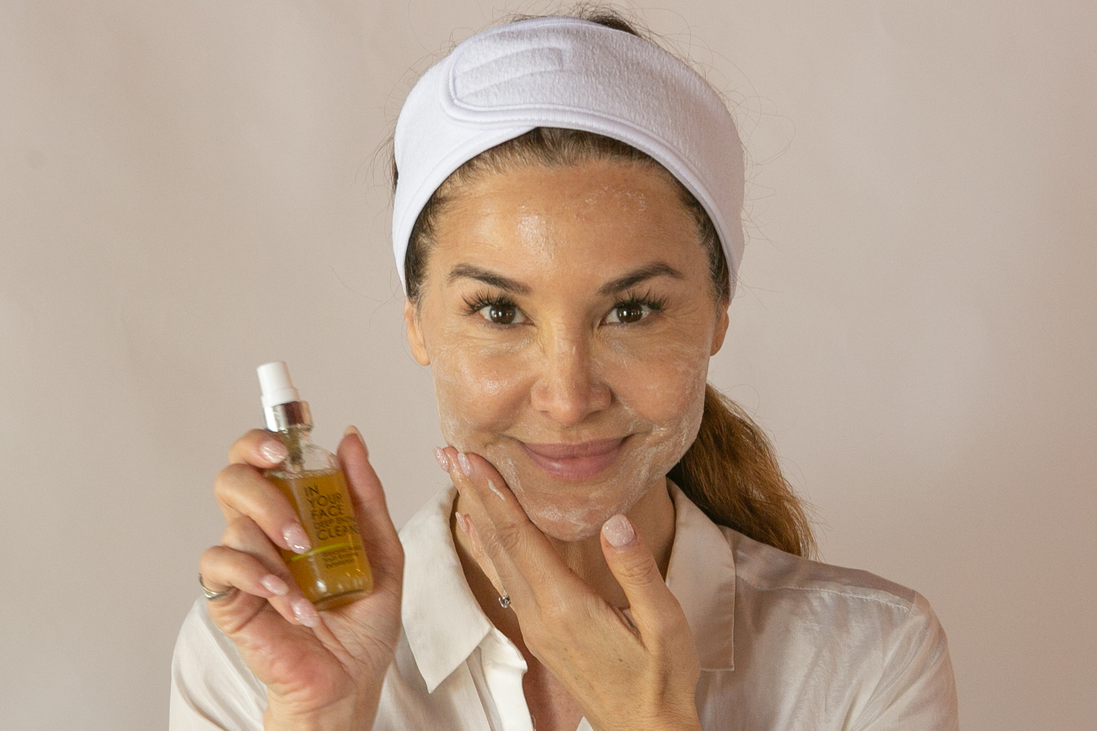 denice duff smiling with DEEP ENZYME CLEANSE