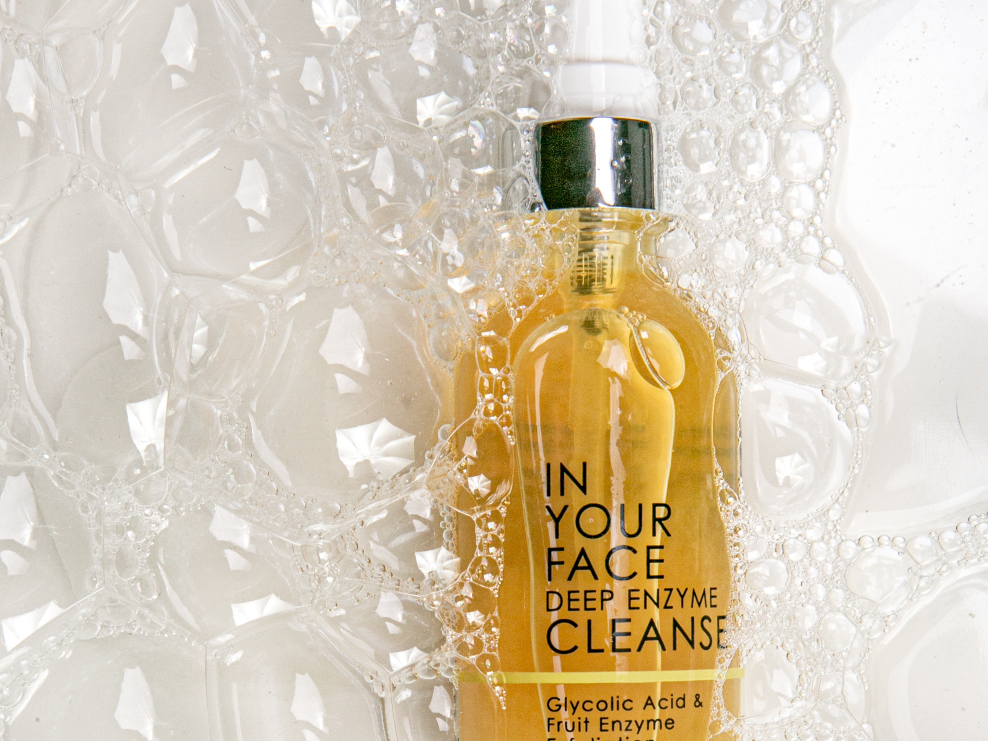DEEP ENZYME CLEANSE among some bubbles