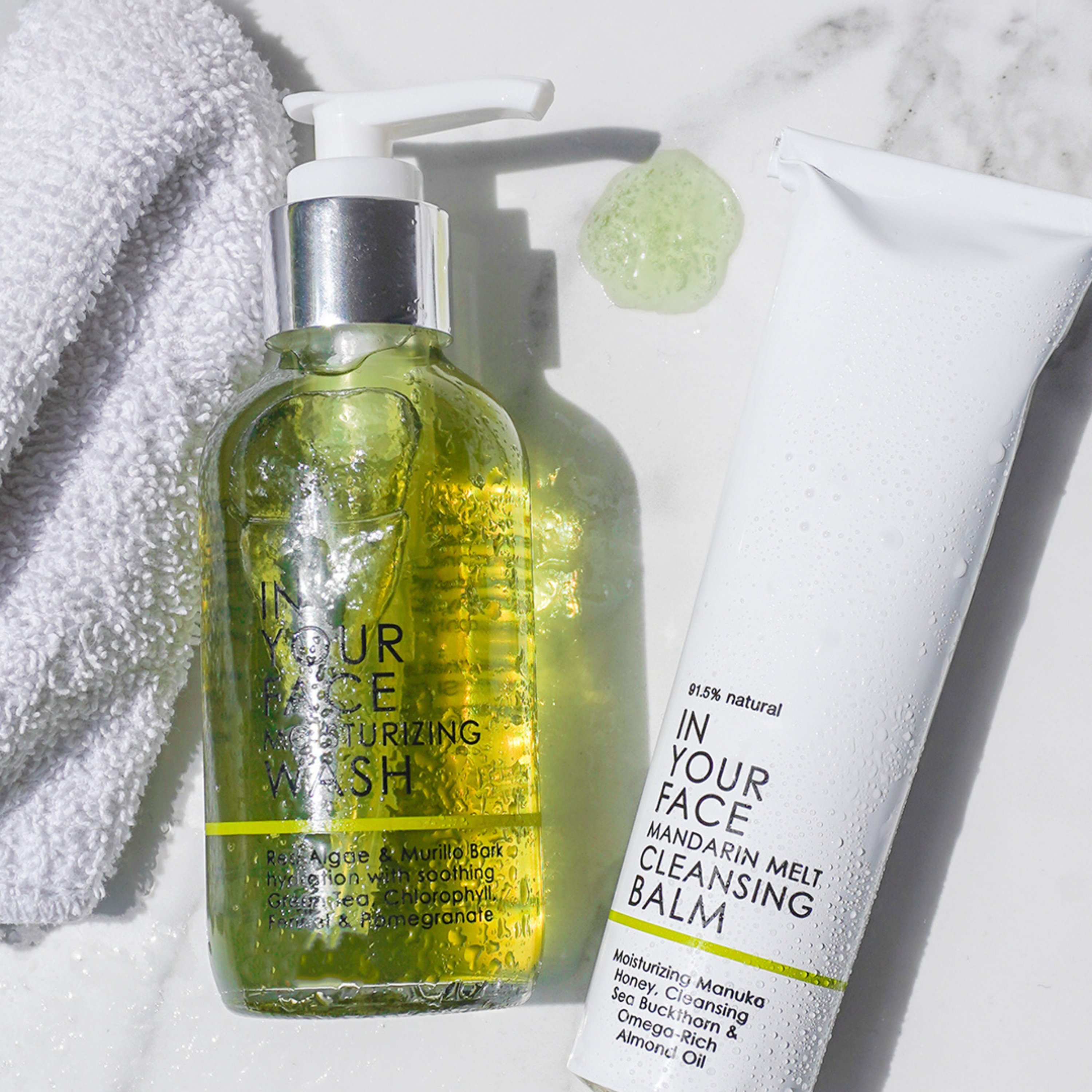 MOISTURIZING WASH and MANDARIN MELT CLEANSING BALM