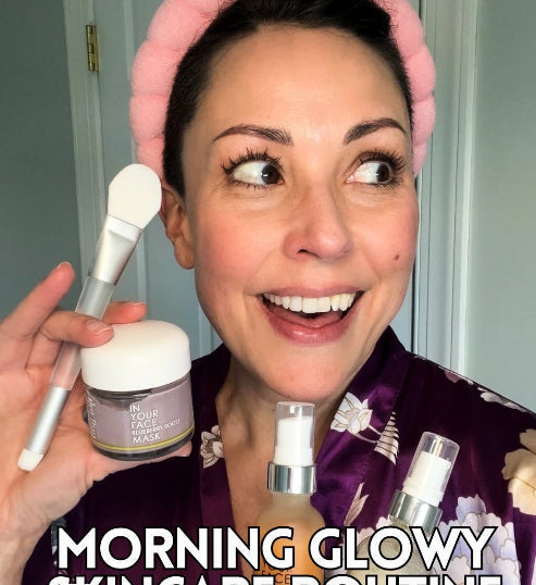 As seen on Making up for glossed time, morning glowy skincare routine