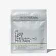 A single silver resealable pouch of IN YOUR FACE 5X RESURFACING PEEL PADS, 10 PADS Travel Pack, on a clean white background with a soft shadow.