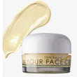 Jar of 'In Your Face Cream' with a swatch of cream on a white background