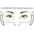 How to apply eye cream infographic