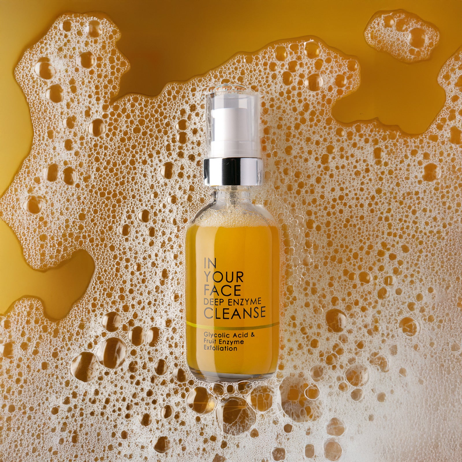 deep enzyme cleanse on an orange bubbly background