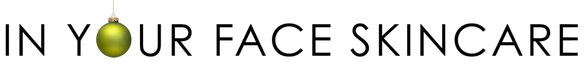 in your face skincare holiday logo