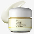 Jar of 'In Your Face Marine Pearl Cream' with a white cap on a white background