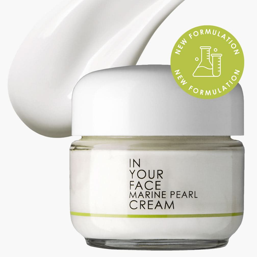 MARINE PEARL CREAM with smear and New Formulation badge