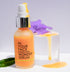 BAKUCHIOL WONDER SERUM with texture and purple flower.