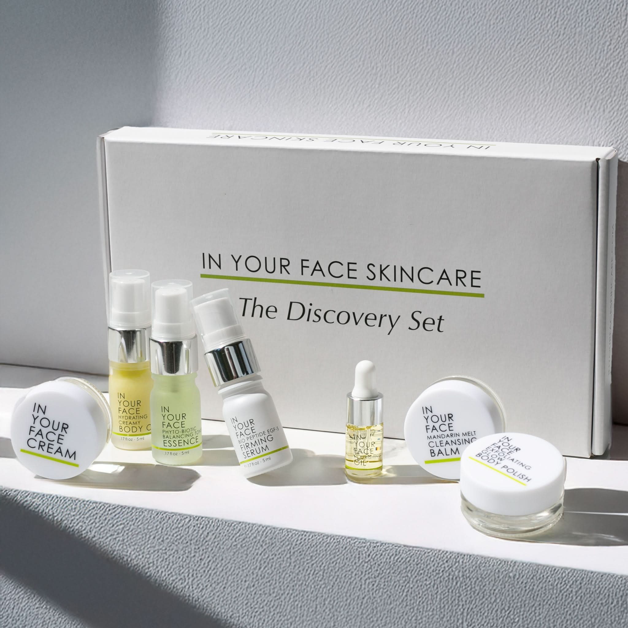 DISCOVERY SET Face + Body with box and shadows