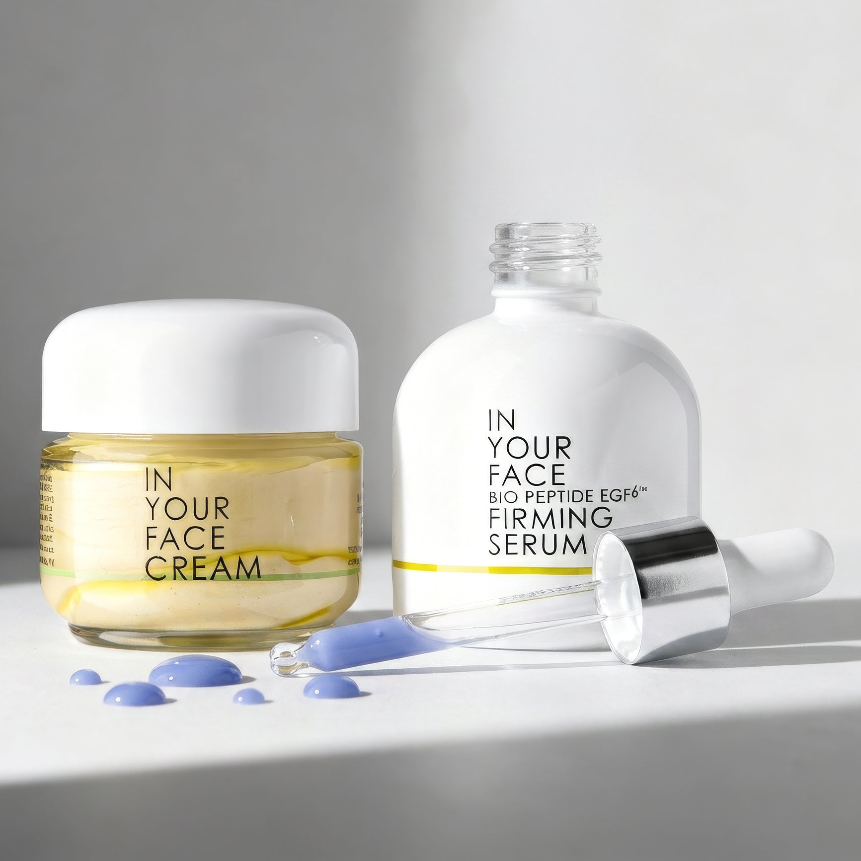 firm & rebuild duo, dropper, drops on surface