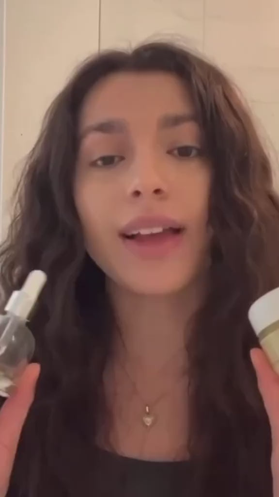 Video of young woman testimonial of THE CREAM and NOURISHING OIL