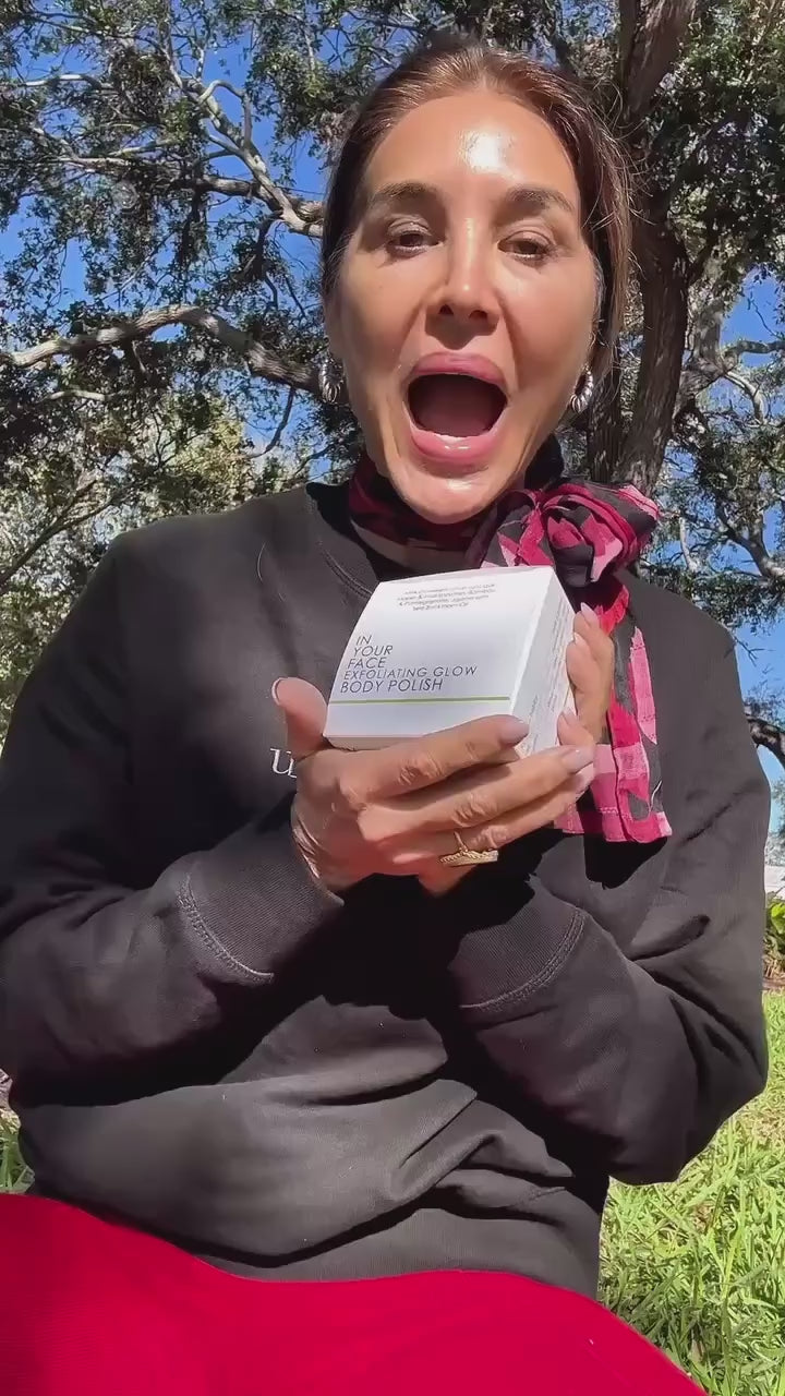 Denice talks about the EXFOLIATING GLOW BODY POLISH