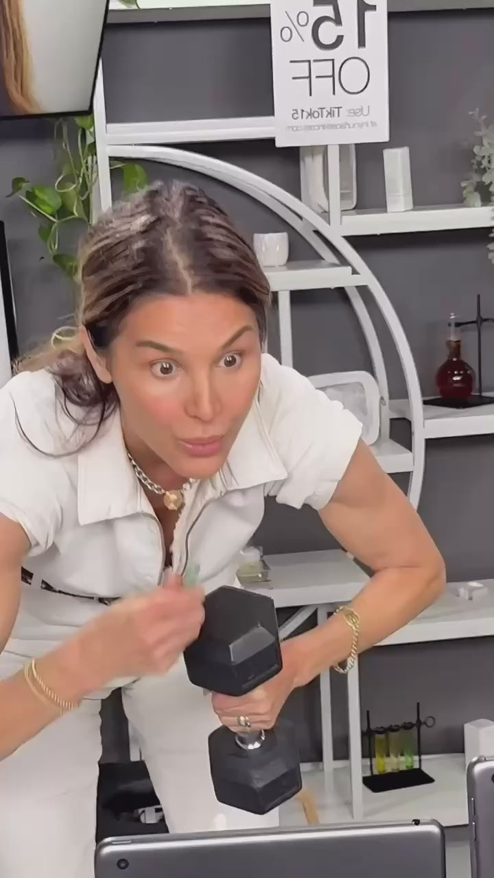 Denice talks about GUA SHA nd why it works - uses weight to show